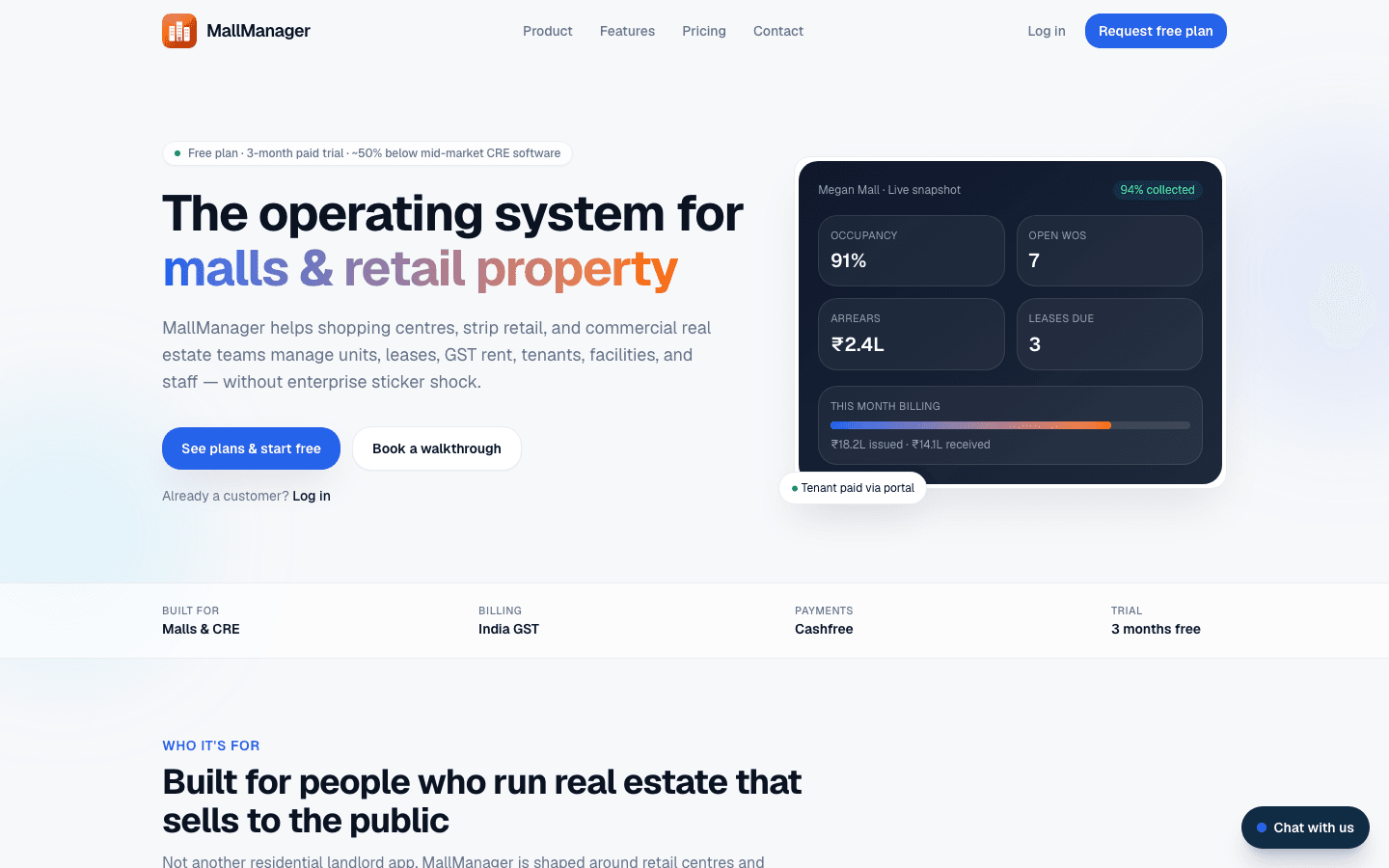 MallManager product screenshot