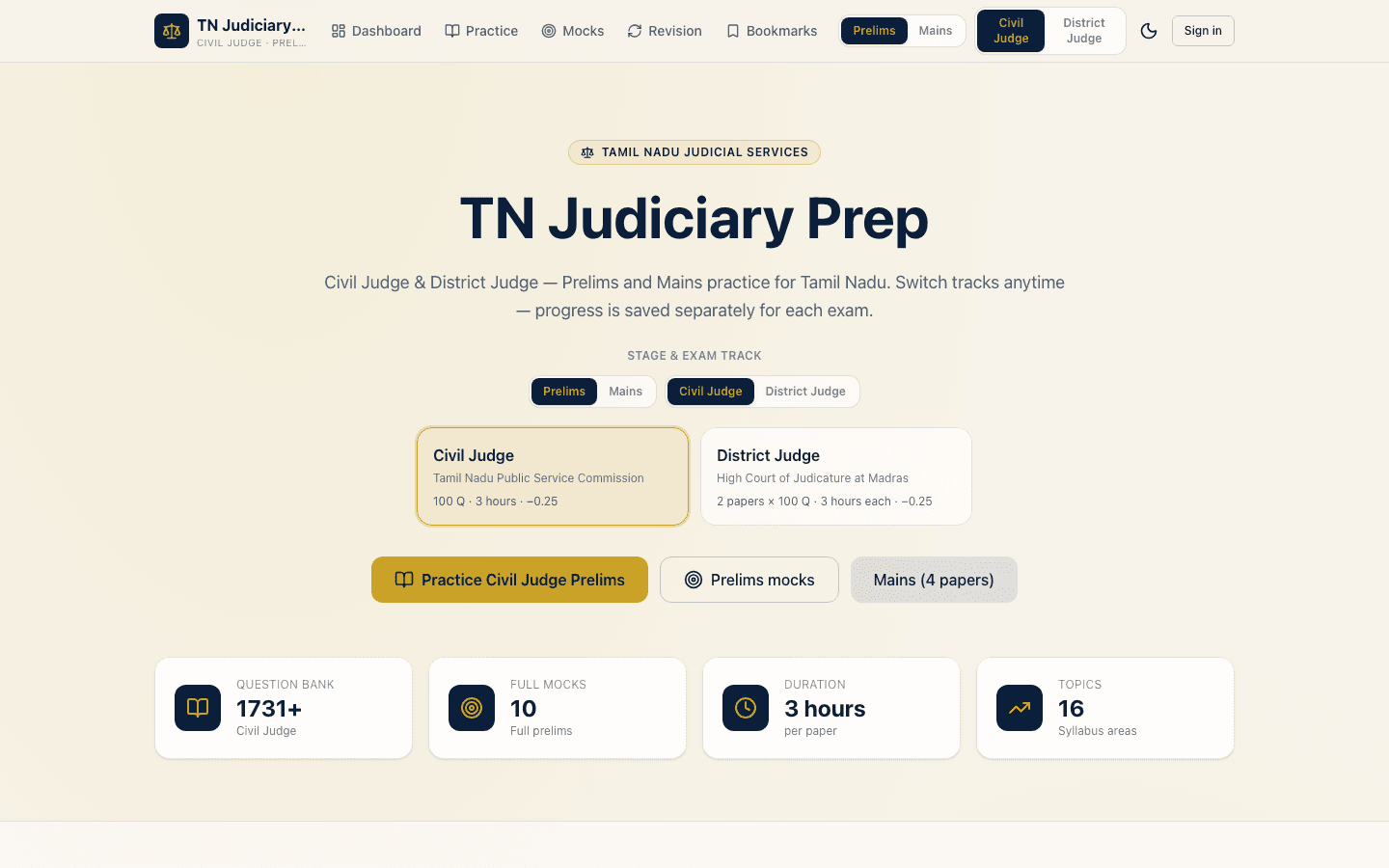 TN Judiciary Prep product screenshot